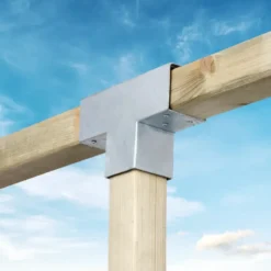 Geen Paalverbinder voor pergola T-verbindingsstuk 3-kants 7x7 cm gegalvaniseerd Sale