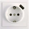 Peha Standard enkel geaard stopcontact met USB-A poort wit Sale