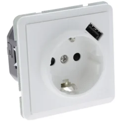 Peha Standard enkel geaard stopcontact met USB-A poort wit Sale