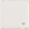 Peha Standard enkel geaard stopcontact met klepje wit Best