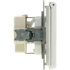 Peha Standard enkel geaard stopcontact met klepje wit Best