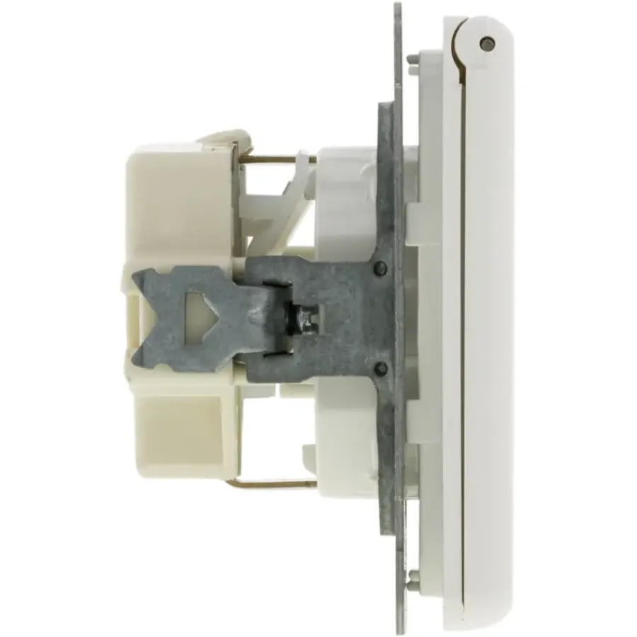 Peha Standard enkel geaard stopcontact met klepje wit Best