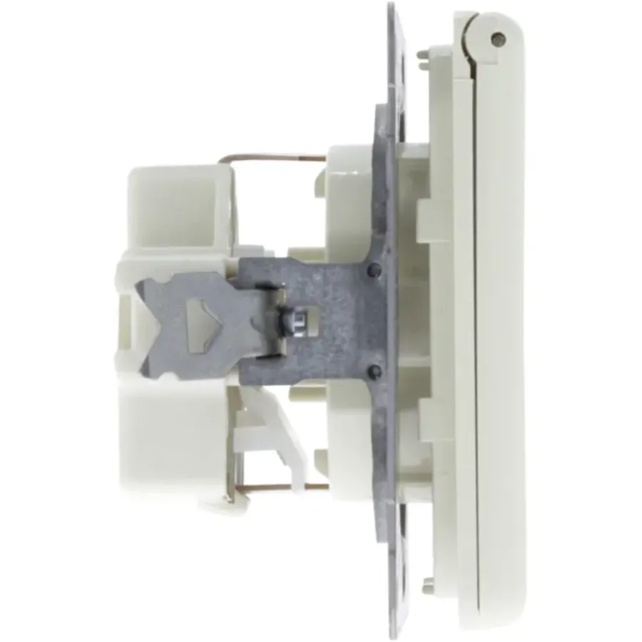 Peha Standard enkel geaard stopcontact met klepje crème Outlet
