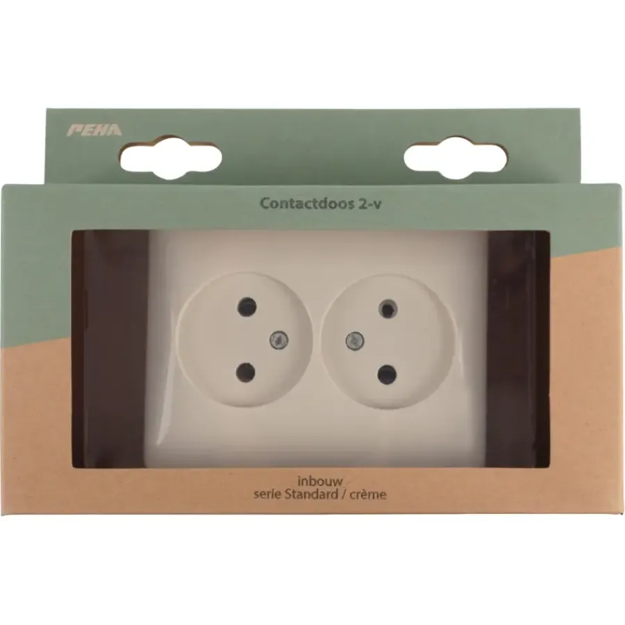 Peha Standard stopcontact dubbel crème Sale