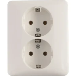 Peha Standard stopcontact dubbel geaard wit New