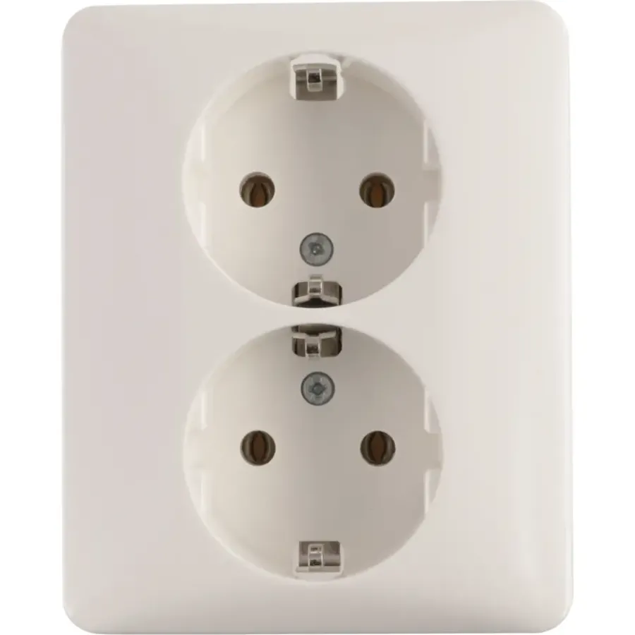 Peha Standard stopcontact dubbel geaard wit New