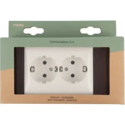 Peha Standard stopcontact dubbel geaard wit New