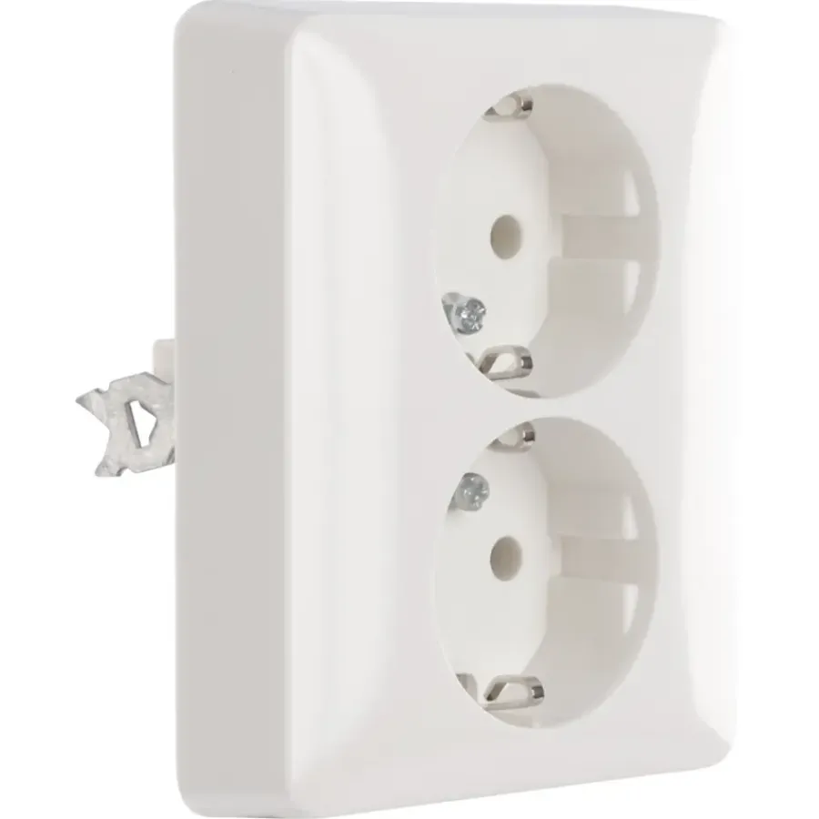 Peha Standard stopcontact dubbel geaard wit New