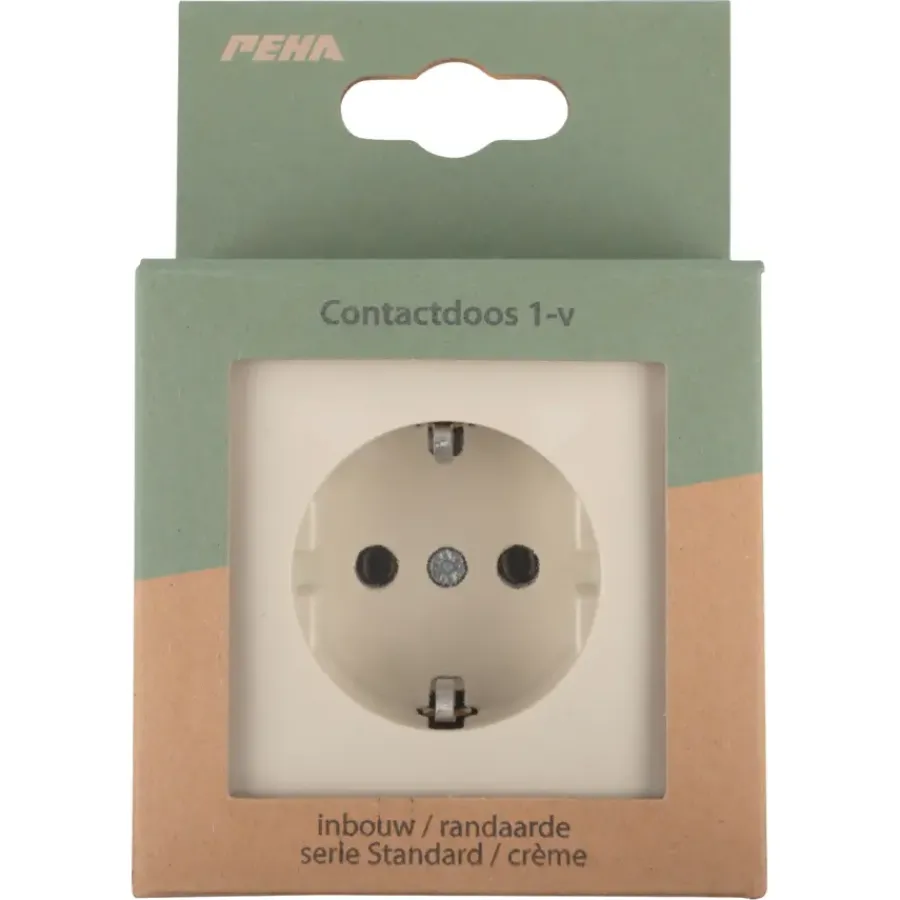 Peha Standard stopcontact geaard crème
