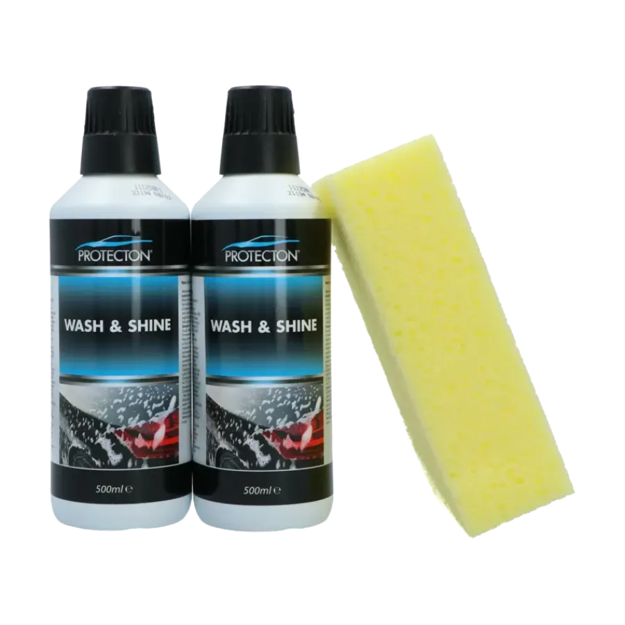 Protecton Wash & Shine Set 2x 500ml met Spons Discount