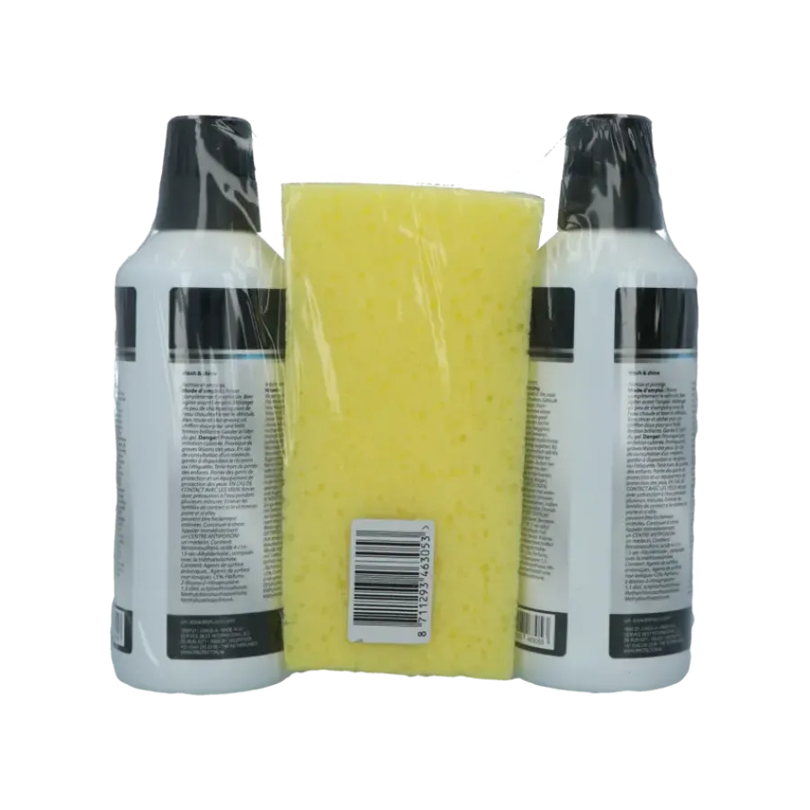 Protecton Wash & Shine Set 2x 500ml met Spons Discount
