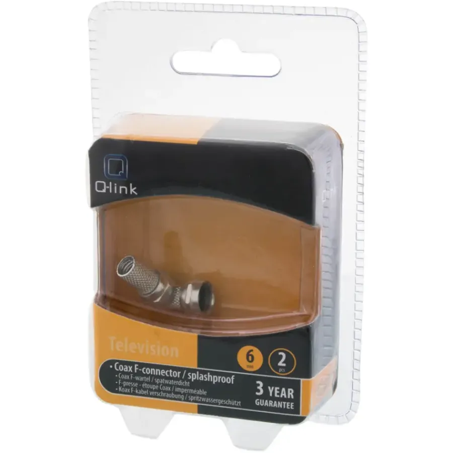 Q-link coax F-wartel waterdicht 6 mm 2 stuks Outlet