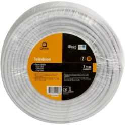 Q-link coax kabel 50 meter wit kabelkeur New
