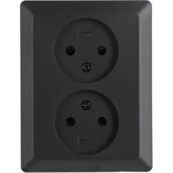 Q-link Inbouw Dubbel Stopcontact Zwart Online