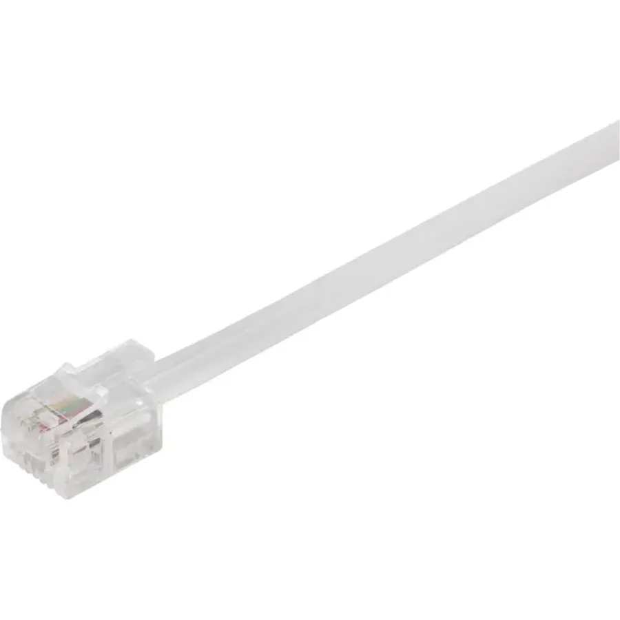 Q-link telefoon aansluitsnoer modulair 2RJ11 plug 5 meter wit Clearance