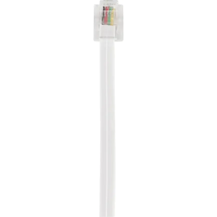 Q-link telefoon aansluitsnoer modulair 2RJ11 plug 5 meter wit Clearance