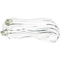 Q-link telefoon aansluitsnoer modulair 2RJ11 plug 5 meter wit