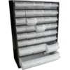 Raaco ladekast metaal zwart ca. 42x31x15 cm met 34 kunststof ladenbakjes Outlet