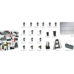 Raaco wandpaneel 4 stuks incl. 40 accessoires Outlet