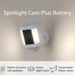 Ring Spotlight Camera Plus Battery Zwart Discount