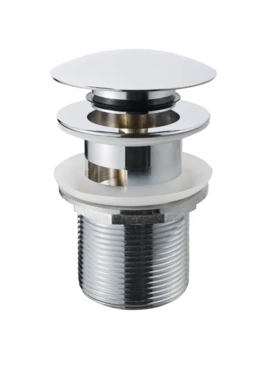 Sanivesk Afvoerplug Click Rond Chroom met Overloop 5/4" Outlet