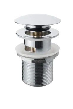 Sanivesk Afvoerplug Click Rond Chroom met Overloop 5/4" Outlet