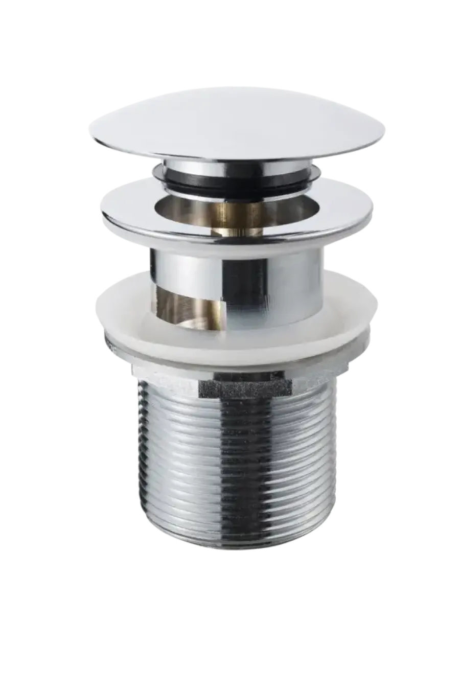 Sanivesk Afvoerplug Click Rond Chroom met Overloop 5/4" Outlet