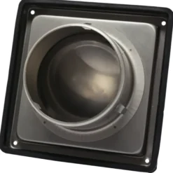 Sanivesk overdrukrooster met kap RVS Ø125 mm