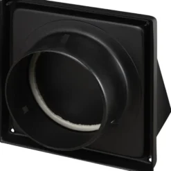 Sanivesk overdrukrooster met kap RVS zwart Ø 125 mm