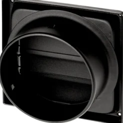 Sanivesk overdrukrooster met lamel RVS zwart Ø 150 mm