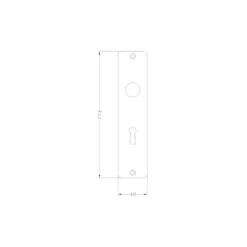Geen Schild sleutelgat 56mm aluminium Online