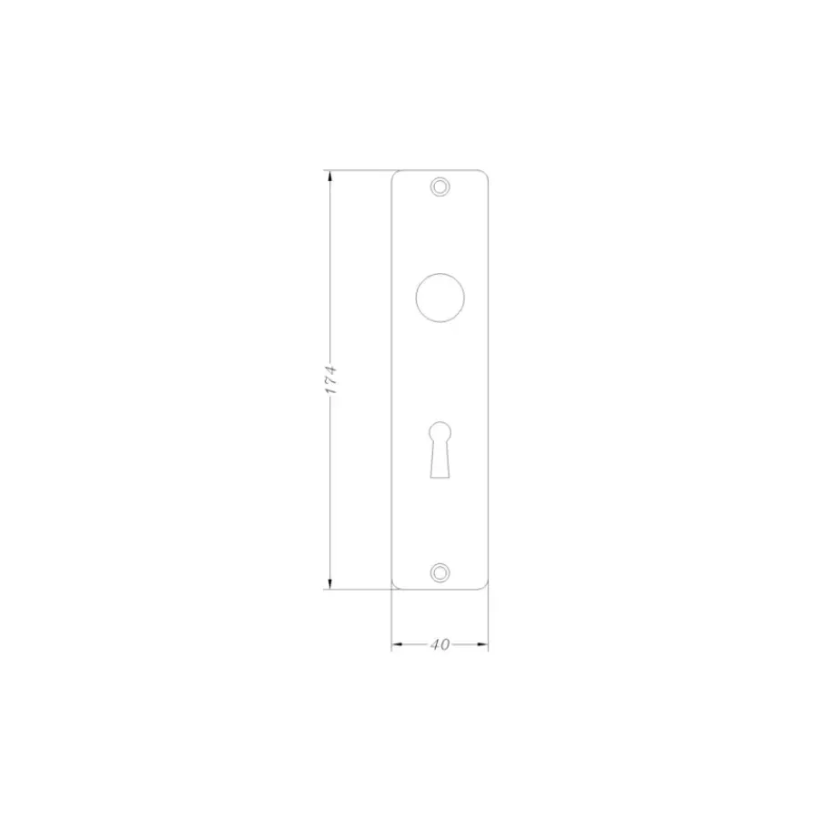 Geen Schild sleutelgat 56mm aluminium Online