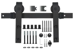 STARX Schuifdeursysteem industrieel mat zwart complete set met hangrollen Clearance