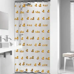 Sealskin Duckling douchegordijn geel 180 x 200 cm