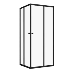 Sealskin hoekinstap deur voor douchecabine vierdelig Hooked mat zwart 90 x 90 x 200 cm