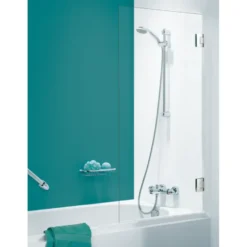 Sealskin I AM maatwerk badwand 1-delig, 701-800 br, tot 1600 hg, RVS (look), helder glas + antikalk.