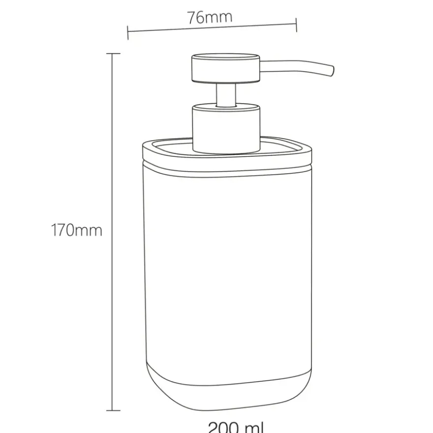 Sealskin Zeepdispenser Mind zwart 200 ml vrijstaand