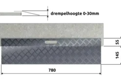 Secucare drempelhulp basic 3 cm aluminium