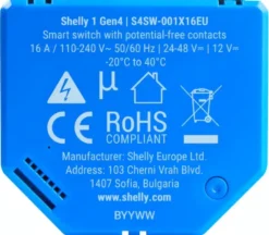 SHELLY 1 Gen4 slimme schakelaar WiFi Online