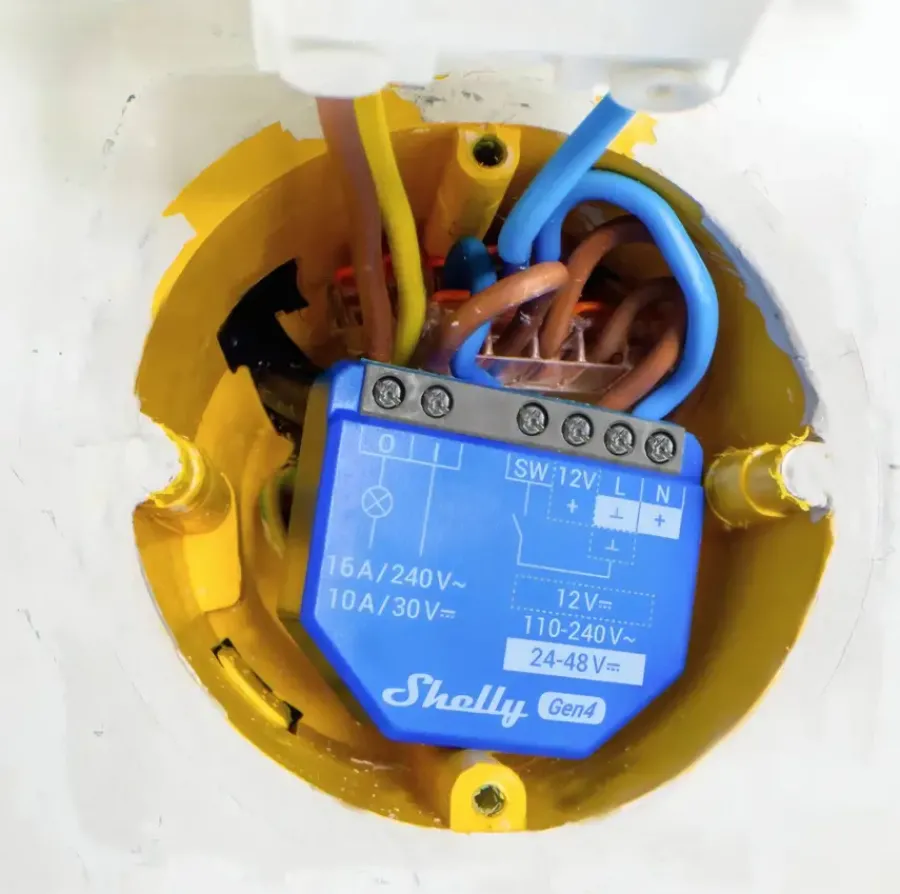 SHELLY 1 Gen4 slimme schakelaar WiFi Online
