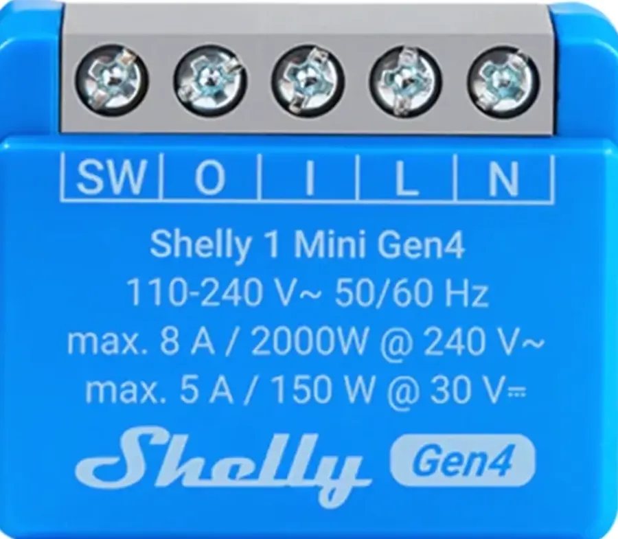 SHELLY 1 Mini Gen4 slimme schakelaar WiFi Clearance
