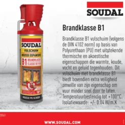 Soudal brandvertragende pur bouwschuim 500 ml Hot
