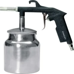 STANLEY Zandstraalpistool met beker en snelkoppeling voor compressor Outlet