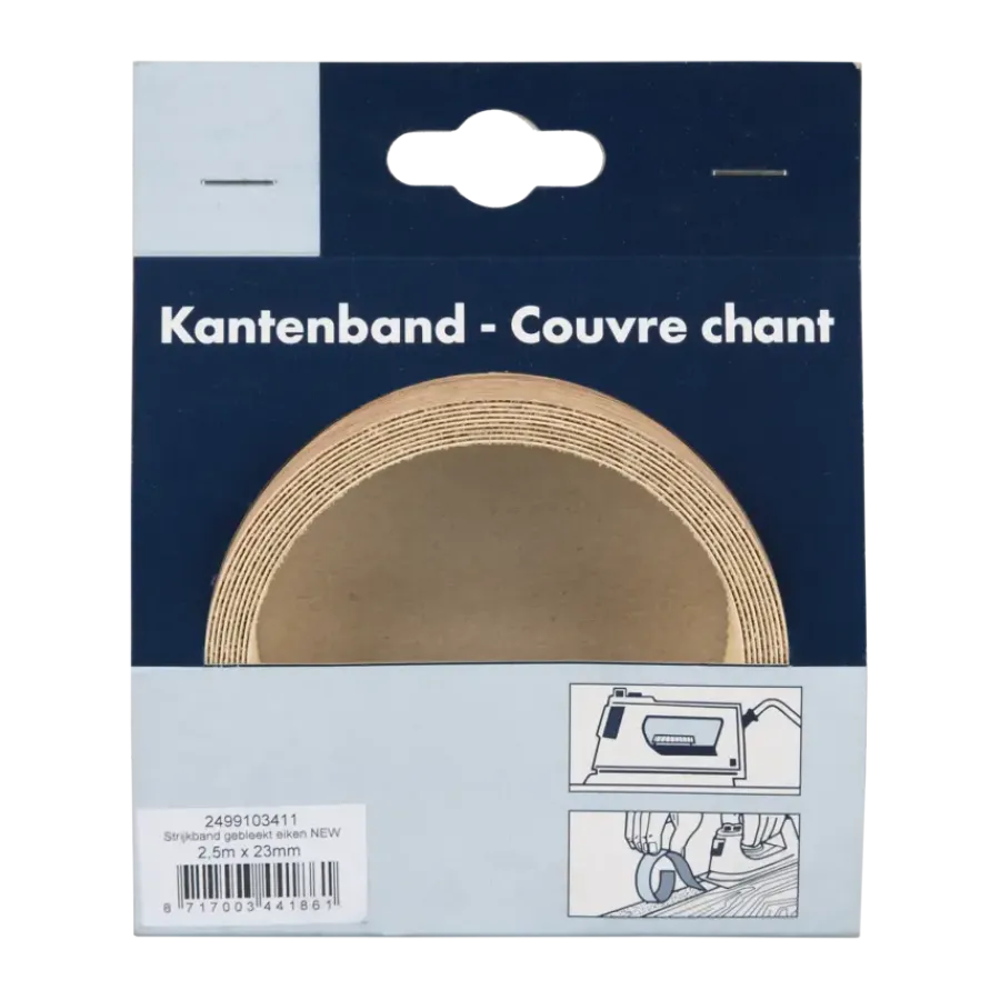 Geen Strijkband gebleekt eiken 23 mm 2,5 m Outlet