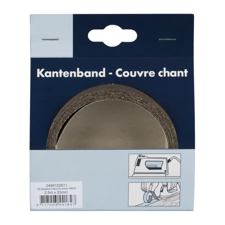 Geen Strijkband marone eiken 23 mm 2,5 meter