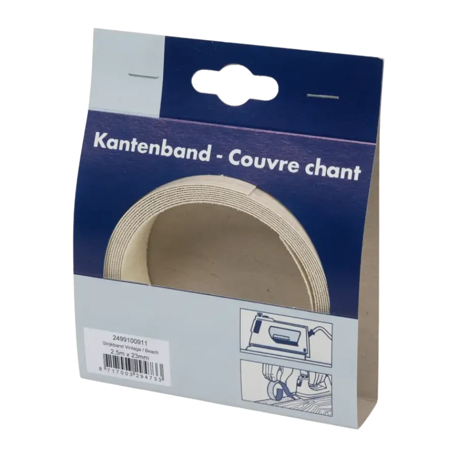 Geen Strijkband vintage/beach 23 mm (rol 2,5 m)