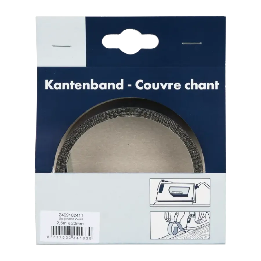 Geen Strijkband zwart 23 mm 2,5 m Best