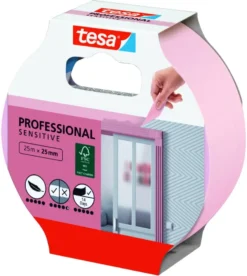 Tesa Professional Sensitive schilderstape roze 38 mm x 25 m Clearance