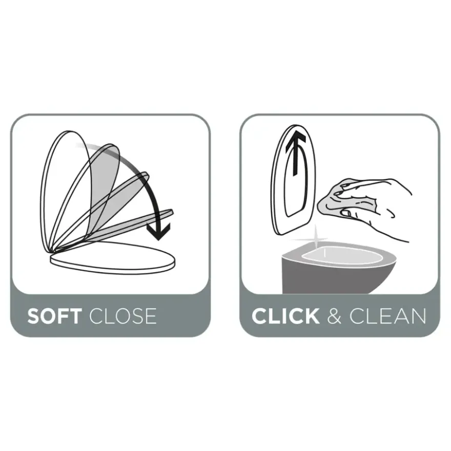Tiger Boston wc bril wit/RVS met softclose en quick release