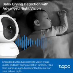 Tapo TP-Link TC71 beveiligingscamera voor binnen 2K 3MP bedraad Pan/Tilt